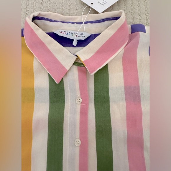 FINAL PRICE A Cropped Top, Striped, in Candy Crush Hues, size XS/S - Picture 3 of 8